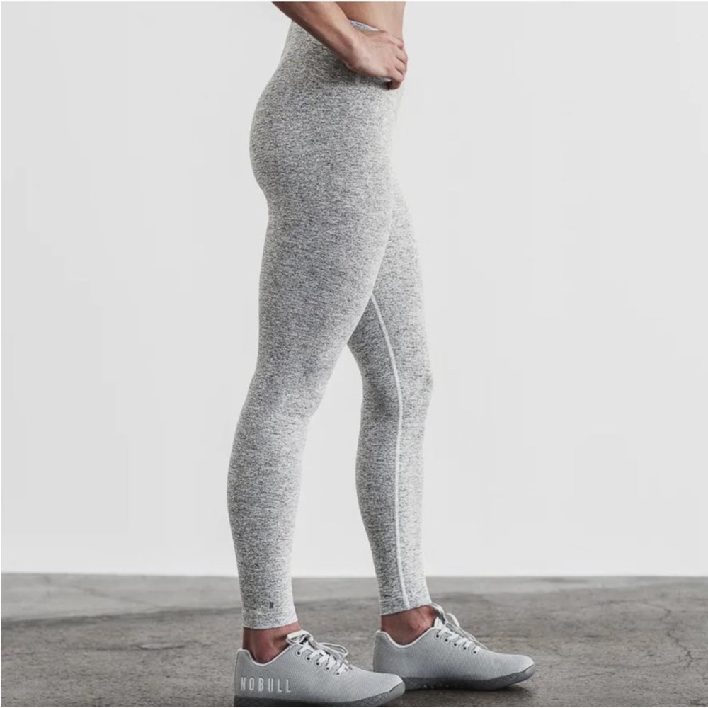NOBULL High-Rise Tight in White Heather (Like New)